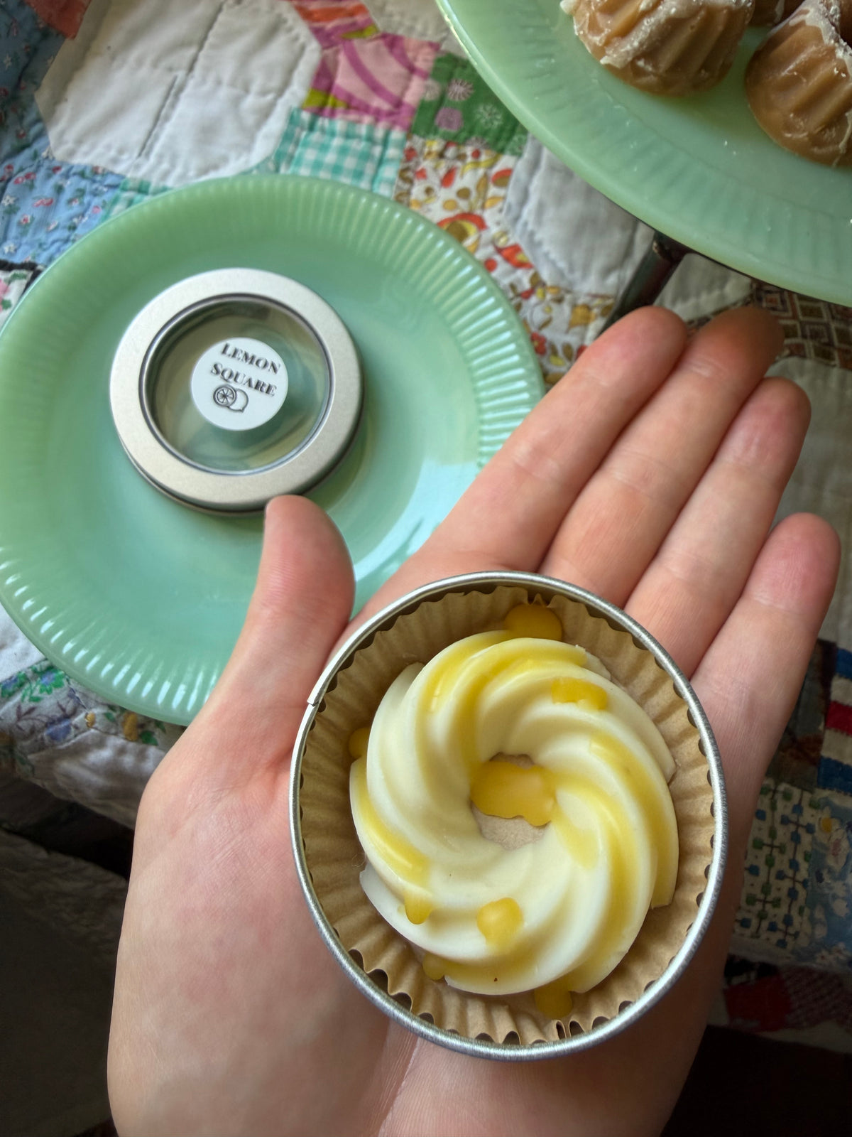 Lemon Square Lotion Cake