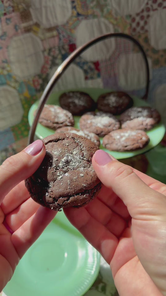 Powdered Brownie Crinkle Dozen